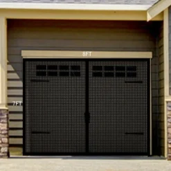 16x7FT/8x7FT Garage Screen Door Magnetic Garage Door Screen Magnetic Closure Fiberglass Garage Screen Doors for 2 Car Garage Pull Down for Patio, Porch, Window to Keep Bugs Out