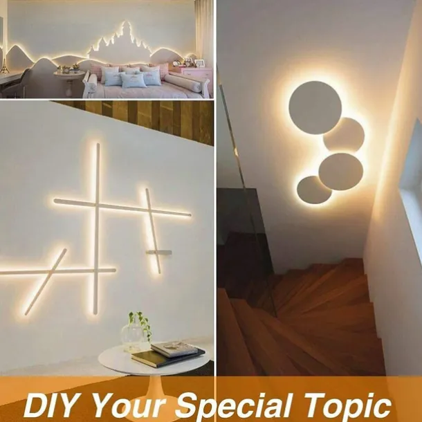 (2x5M)10M 32.8ft LED Light Strips RGB TV Backlight Bedroom Kitchen Christmas DIY Decor 2835 600SMD Color Changing with 44 Key IR Remote Home Kitchen DC 12V