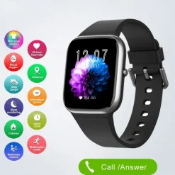 Y9PRO Smart Watch 1.85'' Smartwatch Fitness Running Watch Bluetooth Call Pedometer Reminder Blood Sugar Heart Rate Monitoring Music Playback Compatible with Android iOS Men Women