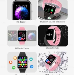 Y9PRO Smart Watch 1.85'' Smartwatch Fitness Running Watch Bluetooth Call Pedometer Reminder Blood Sugar Heart Rate Monitoring Music Playback Compatible with Android iOS Men Women