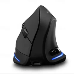 ZELOTES F-35 Wireless 2.4GHz Rechargeable Vertical Mice 6 Buttons 2400 DPI Adjustable Ergonomic Optical Gaming Computer Mouse
