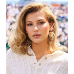Zendaya Inspired Wig Body Wave Asymmetrical Wig Short Blonde Synthetic Hair Women's Fashionable Design Soft Natural Blonde