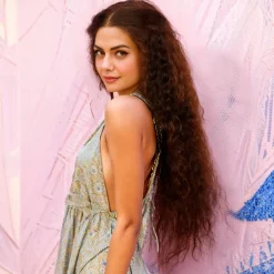 Zendaya Inspired Wigs Synthetic Wig Curly Asymmetrical Wig Long Dark Brown Synthetic Hair Women's Fashionable Design Soft Natural Brown