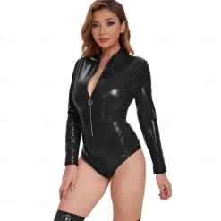 Zentai Suits Bodysuit Onesie Costume Carnival Costume Women's Shiny Metallic Spandex Costume for Performance Club Pole Dance Halloween Carnival Adults'