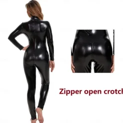 Zentai Suits Bodysuit Onesie Costume Carnival Costume Women's Shiny Metallic Spandex Costume for Performance Club Pole Dance Halloween Carnival Adults'