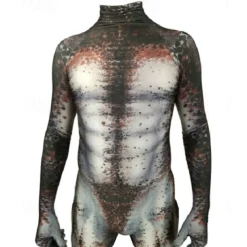 Zentai Suits Bodysuit Warrior Cosplay Carnival Costume Full Body Suit Men's Boys Antique Standing Style Chic & Modern Printing Lycra Spandex Costume for Halloween Carnival Masquerade Adults Kid's