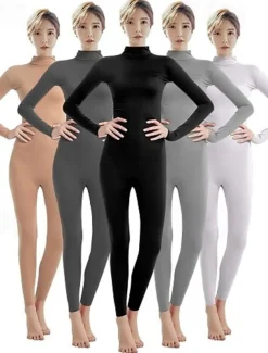 Zentai Suits Cosplay Costume Catsuit Carnival Costume Full Body Suit Men's Women's Sex Solid Colored Spandex Lycra Costume for Halloween Carnival Masquerade Adults'