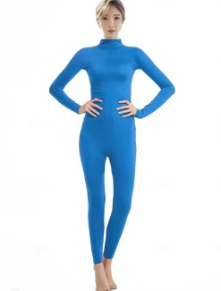 Zentai Suits Cosplay Costume Catsuit Carnival Costume Full Body Suit Men's Women's Sex Solid Colored Spandex Lycra Costume for Halloween Carnival Masquerade Adults'