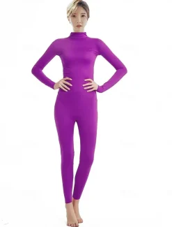 Zentai Suits Cosplay Costume Catsuit Carnival Costume Full Body Suit Men's Women's Sex Solid Colored Spandex Lycra Costume for Halloween Carnival Masquerade Adults'