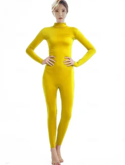 Zentai Suits Cosplay Costume Catsuit Carnival Costume Full Body Suit Men's Women's Sex Solid Colored Spandex Lycra Costume for Halloween Carnival Masquerade Adults'