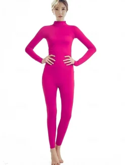 Zentai Suits Cosplay Costume Catsuit Carnival Costume Full Body Suit Men's Women's Sex Solid Colored Spandex Lycra Costume for Halloween Carnival Masquerade Adults'
