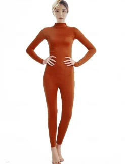 Zentai Suits Cosplay Costume Catsuit Carnival Costume Full Body Suit Men's Women's Sex Solid Colored Spandex Lycra Costume for Halloween Carnival Masquerade Adults'