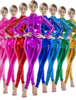 Zentai Suits Cosplay Costume Catsuit Carnival Costume Full Body Suit Men's Women's Sex Solid Colored Latex Spandex Lycra Costume for Christmas Halloween Carnival Adults'