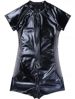 Zentai Suits Cosplay Costume Skin Suit Carnival Costume Full Body Suit Men's Leotards Sex Sexy Costume Patchwork Tulle Latex Costume for Carnival Masquerade Adults'