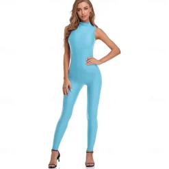 Zentai Suits Cosplay Costume Skin Suit Ninja Carnival Costume Full Body Suit Kings Day Women's Leotards Sexy Costume Solid Color Spandex Lycra Costume for Halloween Carnival Masquerade Adults'