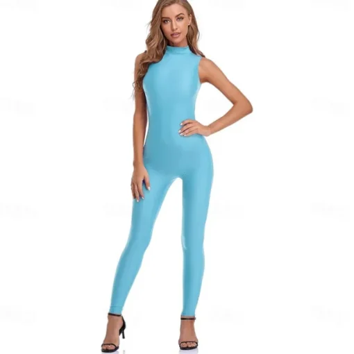 Zentai Suits Cosplay Costume Skin Suit Ninja Carnival Costume Full Body Suit Kings Day Women's Leotards Sexy Costume Solid Color Spandex Lycra Costume for Halloween Carnival Masquerade Adults'