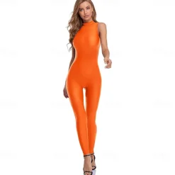 Zentai Suits Cosplay Costume Skin Suit Ninja Carnival Costume Full Body Suit Kings Day Women's Leotards Sexy Costume Solid Color Spandex Lycra Costume for Halloween Carnival Masquerade Adults'