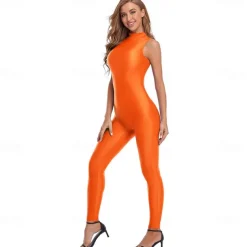 Zentai Suits Cosplay Costume Skin Suit Ninja Carnival Costume Full Body Suit Kings Day Women's Leotards Sexy Costume Solid Color Spandex Lycra Costume for Halloween Carnival Masquerade Adults'