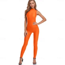 Zentai Suits Cosplay Costume Skin Suit Ninja Carnival Costume Full Body Suit Kings Day Women's Leotards Sexy Costume Solid Color Spandex Lycra Costume for Halloween Carnival Masquerade Adults'
