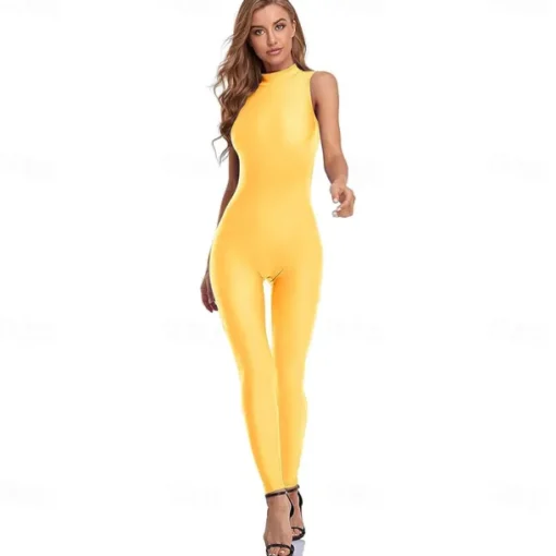 Zentai Suits Cosplay Costume Skin Suit Ninja Carnival Costume Full Body Suit Kings Day Women's Leotards Sexy Costume Solid Color Spandex Lycra Costume for Halloween Carnival Masquerade Adults'