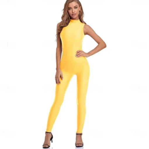 Zentai Suits Cosplay Costume Skin Suit Ninja Carnival Costume Full Body Suit Kings Day Women's Leotards Sexy Costume Solid Color Spandex Lycra Costume for Halloween Carnival Masquerade Adults'