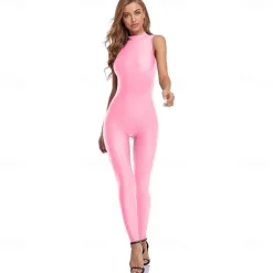 Zentai Suits Cosplay Costume Skin Suit Ninja Carnival Costume Full Body Suit Kings Day Women's Leotards Sexy Costume Solid Color Spandex Lycra Costume for Halloween Carnival Masquerade Adults'