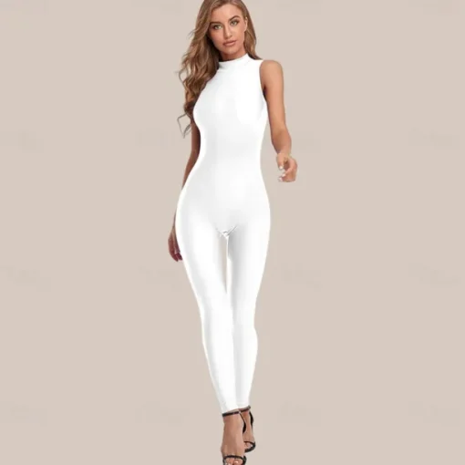 Zentai Suits Cosplay Costume Skin Suit Ninja Carnival Costume Full Body Suit Kings Day Women's Leotards Sexy Costume Solid Color Spandex Lycra Costume for Halloween Carnival Masquerade Adults'