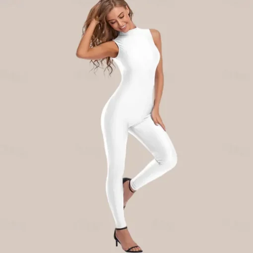 Zentai Suits Cosplay Costume Skin Suit Ninja Carnival Costume Full Body Suit Kings Day Women's Leotards Sexy Costume Solid Color Spandex Lycra Costume for Halloween Carnival Masquerade Adults'