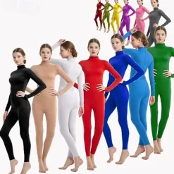 Zentai Suits Cosplay Costume Bodysuit Carnival Costume Full Body Suit Women's All Boys' Cosplay Solid Color Lycra Spandex Costume for Halloween Carnival Children's Day Kid's Adults'
