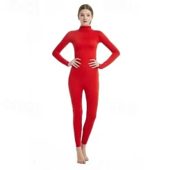 Zentai Suits Cosplay Costume Bodysuit Carnival Costume Full Body Suit Women's All Boys' Cosplay Solid Color Lycra Spandex Costume for Halloween Carnival Children's Day Kid's Adults'