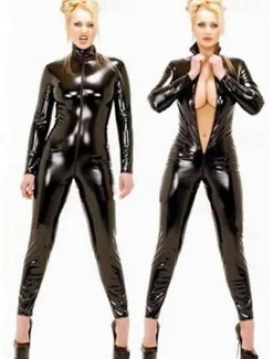 Zentai Suits Cosplay Costume Catsuit Motorcycle Girl Carnival Costume Full Body Suit Women's Leotards Sex Sexy Costume Solid Colored Latex Costume for Carnival Adults'