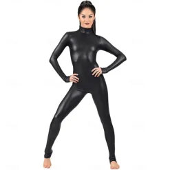 Zentai Suits Cosplay Costume Catsuit Motorcycle Girl Carnival Costume Full Body Suit Men's Women's Sex Sexy Costume Solid Colored Spandex Latex Costume for Halloween Adults'