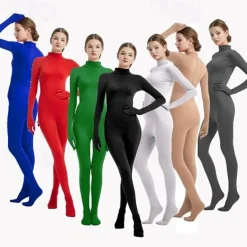 Zentai Suits Cosplay Costume Bodysuit Carnival Costume Full Body Suit Women's All Boys Cosplay Solid Color Lycra Spandex Costume for Halloween Carnival Children's Day Kid's Adults'