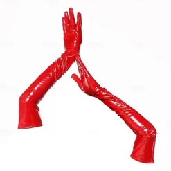 Zentai Suits Gloves Catsuit Motorcycle Girl Carnival Costume Full Body Suit Women's Cosplay Sexy Costume Solid Color Faux Leather Costume for Masquerade Adults