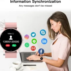 ZL02C Pro Smart Watch Lady Bluetooth Call Answer Dial 1.28inch AI Voice Sports Fitness Tracker Fashion Men Women Smartwatch