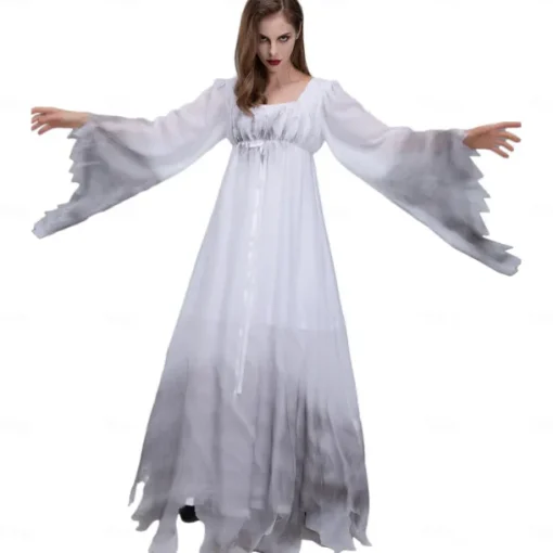 Zombie Ghostly Bride Halloween Cosplay Costume Party Costume Masquerade Outfits Adults' Women's Masquerade Performance Party Halloween Easy Halloween Costumes Dress Up