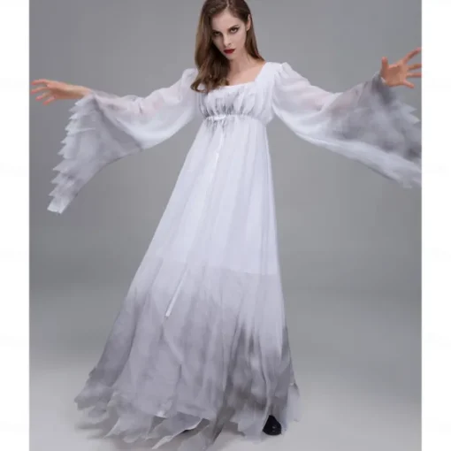 Zombie Ghostly Bride Halloween Cosplay Costume Party Costume Masquerade Outfits Adults' Women's Masquerade Performance Party Halloween Easy Halloween Costumes Dress Up