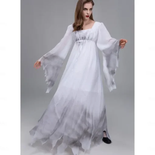 Zombie Ghostly Bride Halloween Cosplay Costume Party Costume Masquerade Outfits Adults' Women's Masquerade Performance Party Halloween Easy Halloween Costumes Dress Up