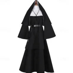 Zombie Halloween Cosplay Costume Masquerade The Nun Cosplay Adults' Women's Carnival Masquerade Mardi Gras Party / Evening Easy Halloween Costumes Dress Up