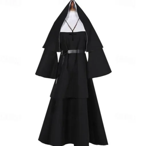 Zombie Halloween Cosplay Costume Masquerade The Nun Cosplay Adults' Women's Carnival Masquerade Mardi Gras Party / Evening Easy Halloween Costumes Dress Up