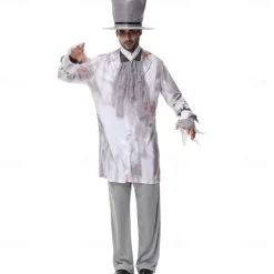 Zombie Halloween Cosplay Costume Party Costume Masquerade Outfits Cosplay Adults' Men's Carnival Masquerade Mardi Gras Performance Party Halloween Easy Halloween Costumes Dress Up