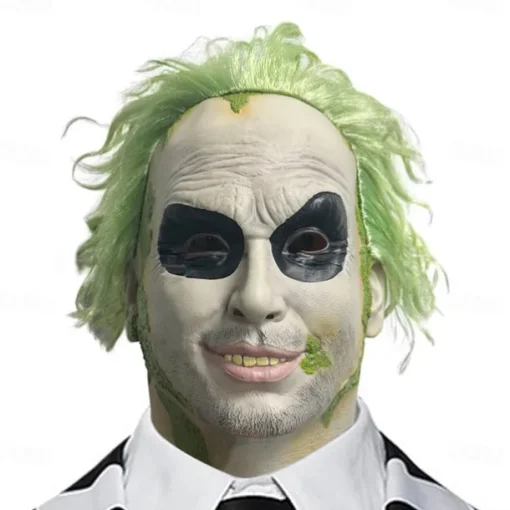Zombie Halloween Mask Full Head Realistic Mask Beetlejuice Scary Costume Adults' Unisex Halloween Carnival Performance Party Easy Halloween Costumes Dress Up