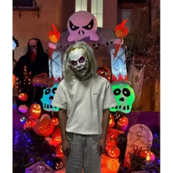 Zombie Halloween Mask Full Head Realistic Mask Beetlejuice Scary Costume Adults' Unisex Halloween Carnival Performance Party Easy Halloween Costumes Dress Up