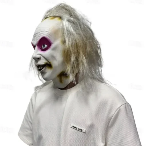 Zombie Halloween Mask Full Head Realistic Mask Beetlejuice Scary Costume Adults' Unisex Halloween Carnival Performance Party Easy Halloween Costumes Dress Up