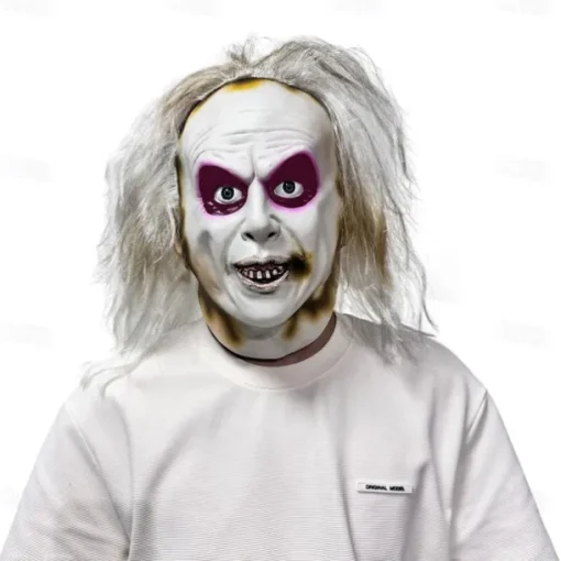 Zombie Halloween Mask Full Head Realistic Mask Beetlejuice Scary Costume Adults' Unisex Halloween Carnival Performance Party Easy Halloween Costumes Dress Up