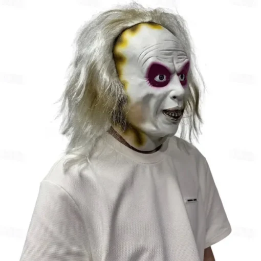 Zombie Halloween Mask Full Head Realistic Mask Beetlejuice Scary Costume Adults' Unisex Halloween Carnival Performance Party Easy Halloween Costumes Dress Up