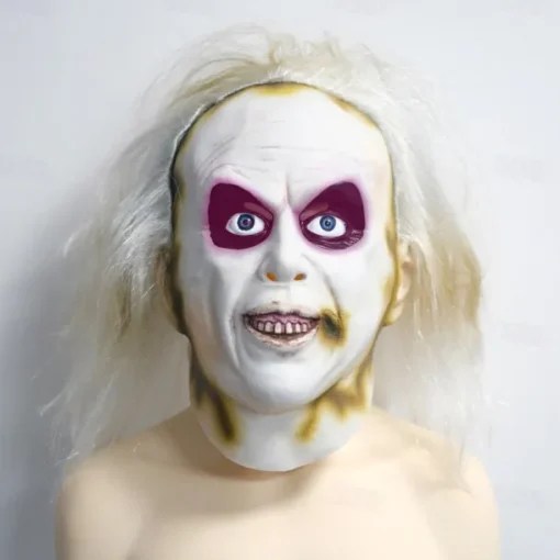 Zombie Halloween Mask Full Head Realistic Mask Beetlejuice Scary Costume Adults' Unisex Halloween Carnival Performance Party Easy Halloween Costumes Dress Up