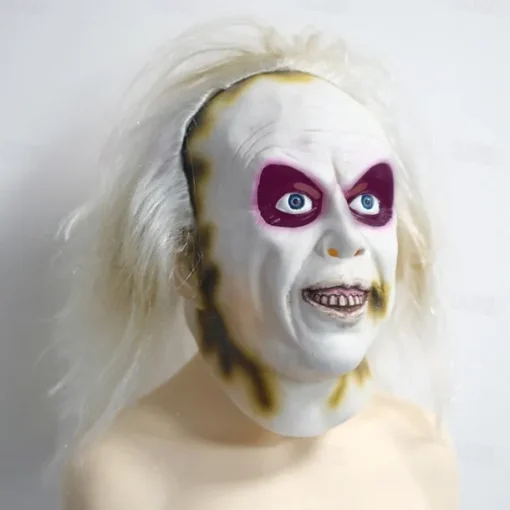 Zombie Halloween Mask Full Head Realistic Mask Beetlejuice Scary Costume Adults' Unisex Halloween Carnival Performance Party Easy Halloween Costumes Dress Up