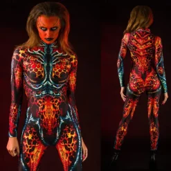 Zombie Mummy Halloween Cosplay Costume Bodysuits Full Body Catsuit Carnival Costume Full Body Suit One Piece Scary Costume Kid's Adults' Women's Masquerade Mardi Gras Party Halloween Easy Halloween