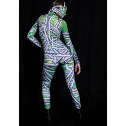 Zombie Mummy Halloween Cosplay Costume Bodysuits Full Body Catsuit Carnival Costume Full Body Suit One Piece Scary Costume Kid's Adults' Women's Masquerade Mardi Gras Party Halloween Easy Halloween